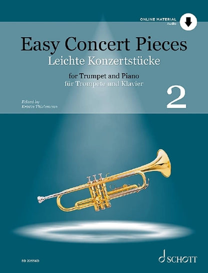 Book cover of Easy Concert Pieces-Volume 2 Trumpet and Piano by SCHOTT