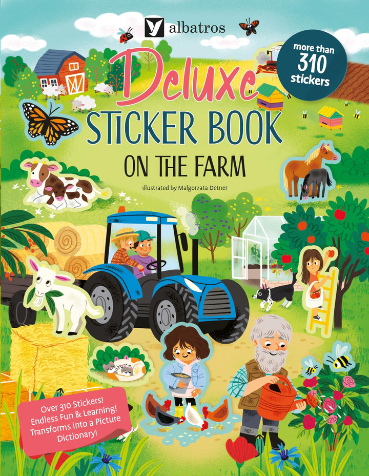Book cover of Deluxe Sticker Book: On the Farm by Hannah, Joli