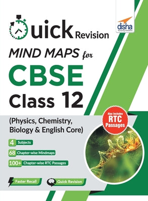 Quick Revision MINDMAPS for CBSE Class 12 Physics Chemistry Biology & English Core by Disha Experts book cover