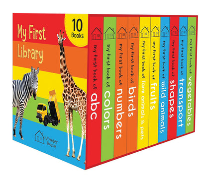 My First Library: Boxset of 10 Board Books for Kids by Wonder House Books book cover