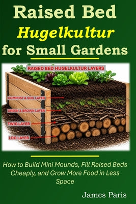 Raised Bed Hugelkultur for Small Gardens: How to Build Mini Mounds, Fill Raised Beds Cheaply, and Grow More Food in Less Space by James Paris book cover