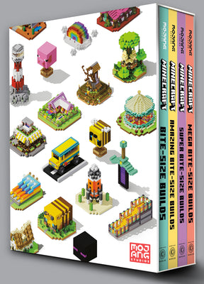 Minecraft: Bite-Size Builds Collection 4-Book Boxed Set: Minecraft: Bite Size-Builds, Minecraft: Amazing Bite-Size Builds, Minecraft: Super Bite-Size by Mojang Ab book cover