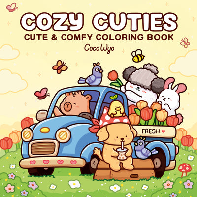 Book cover of Cozy Cuties: Coloring Book for Adults and Kids by Coco Wyo