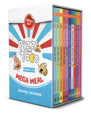 Pizza and Taco Mega Meal Boxed Set (Books 1-10): (A Graphic Novel Boxed Set) by Stephen Shaskan book cover