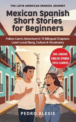 Mexican Spanish Short Stories for Beginners: Follow Liam's Adventure in 15 Bilingual Chapters: Learn Local Slang, Culture & Vocabulary by Pedro Alexis book cover