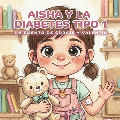 Book cover of Aisha y la diabetes tipo 1: Un cuento de coraje y valent by Mellado, Jennifer