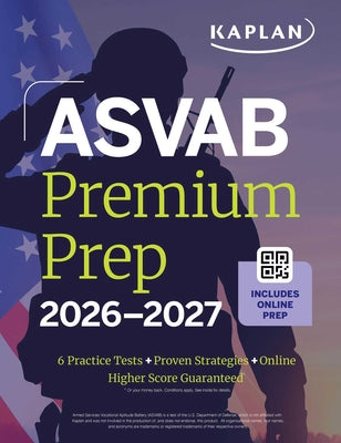 Book cover of ASVAB Premium Prep 2026-2027 by Kaplan Test Prep