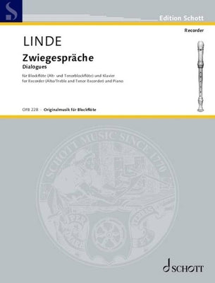 Book cover of Linde: Dialogues for Recorder (Alto/Tenor) and Cello Performing Score by Linde, Hans-Martin