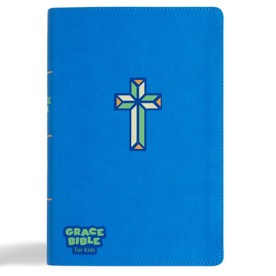Book cover of CSB Grace Bible for Kids, Blue Leathertouch (Dyslexia Friendly) by 2k/Denmark
