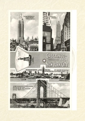 Book cover of Vintage Lined Notebook Greetings from New York City, Scenes by Found Image Press