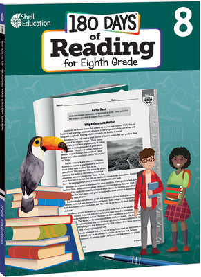 Book cover of 180 Days(tm) Reading for Eighth Grade: Practice, Assess, Diagnose by Davies, Monika