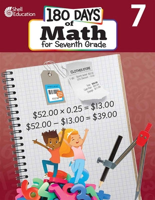 Book cover of 180 Days(tm) Math for Seventh Grade: Practice, Assess, Diagnose by Misconish Tyler, Darlene