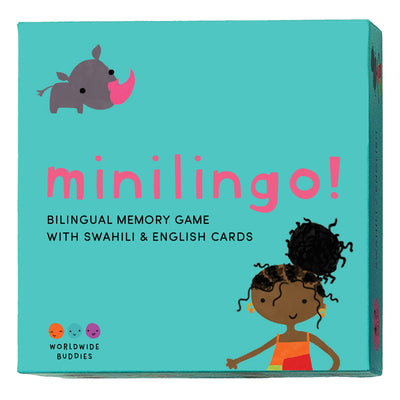 Book cover of Minilingo Swahili / English Bilingual Flashcards: Bilingual Memory Game with Swahili & English Cards by Buddies, Worldwide